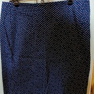 Blue polka dot skirt